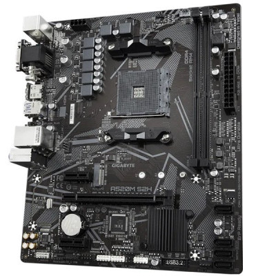 Материнская плата GIGABYTE A520M S2H, AM4, 2xDDR4, PCIe3.0, VGA+DVI+HDMI, 4xSATA, M.2, GLAN, mATX Материнская плата GIGABYTE A520M S2H, AM4, 2xDDR4, PCIe3.0, VGA+DVI+HDMI, 4xSATA, M.2, GLAN, mATX