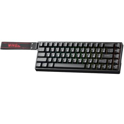 Клавиатура AULA WIN68, Magnetic, Gray Wood switch, 68 keys EN/RU, wired, Black
