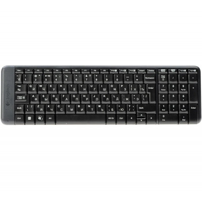 Клавиатура+мышь Logitech MK220 Wireless, 105 keys, EN/RU, 2xAAA, 1000DPI, 2xAA, 2.4 GHz USB, Черный