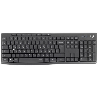Клавиатура+мышь Logitech MK295 Silent, 111 keys, EN/RU, 2xAAA, 1000DPI, 1xAA, 2.4 GHz USB, Черный