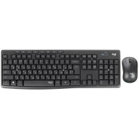 Клавиатура+мышь Logitech MK295 Silent, 111 keys, EN/RU, 2xAAA, 1000DPI, 1xAA, 2.4 GHz USB, Черный