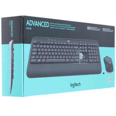 Клавиатура+мышь Logitech MK540 Advanced, 114 keys, EN/RU, 2xAA, 1000DPI, 2xAA, 2.4 GHz USB, Черный