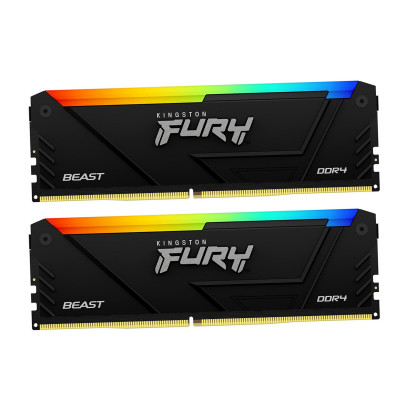 Модуль памяти Kingston Fury Beast RGB KF432C16BB12AK2/32WP DDR4 DIMM 32Gb(2x16Gb) 3200MHz CL16
