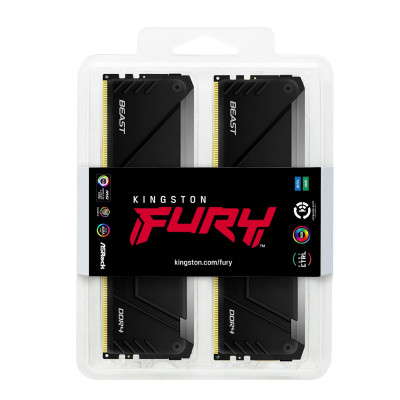 Модуль памяти Kingston Fury Beast RGB KF432C16BB12AK2/32WP DDR4 DIMM 32Gb(2x16Gb) 3200MHz CL16