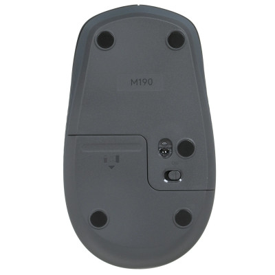 Мышь Logitech M190 Wireless, Оптическая, 1000DPI, 1xAA, USB, 2.4 GHz, Черный