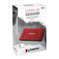 Внешний SSD диск 2Tb, Kingston SXS1000R/2000GA, USB-A 3.2 Gen2, Red, 1050R/1000W