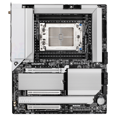 Материнская плата GIGABYTE TRX50 AERO D, sTR5, TRX50, 4xDDR5, DP+2xUSB4, 2xPCIe5.0, 4xM.2, E-ATX Материнская плата GIGABYTE TRX50 AERO D, sTR5, TRX50, 4xDDR5, DP+2xUSB4, 2xPCIe5.0, 4xM.2, E-ATX