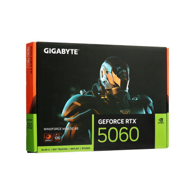 Видеокарта GIGABYTE GeForce RTX 5060 WINDFORCE MAX OC 8G, 8Gb/128bit, 1хHDMI+3xDP, PCIe5.0