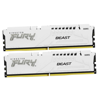 Модуль памяти Kingston Fury Beast White EXPO KF556C36BWEK2-32 DDR5 DIMM 32Gb KIT (2x16) 5600MHz CL36 Модуль памяти Kingston Fury Beast White EXPO KF556C36BWEK2-32 DDR5 DIMM 32Gb KIT (2x16) 5600MHz CL36