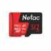 Карта памяти MicroSD, Netac P500 Extreme Pro 512GB 100MB/s Class 10, V30/A1/U3, retail pack
