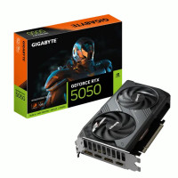 Видеокарта GIGABYTE GeForce 5050 WINDFORCE OC 8G, 8Gb/128bit, 1хHDMI+2xDP, PCIe5.0 Видеокарта GIGABYTE GeForce 5050 WINDFORCE OC 8G, 8Gb/128bit, 1хHDMI+2xDP, PCIe5.0
