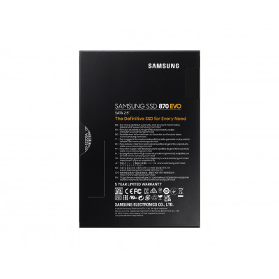 Твердотельный накопитель SSD 2Tb SATA 6Gb/s Samsung 870 EVO, TBW 1200, R560MB/s, W530MB/s