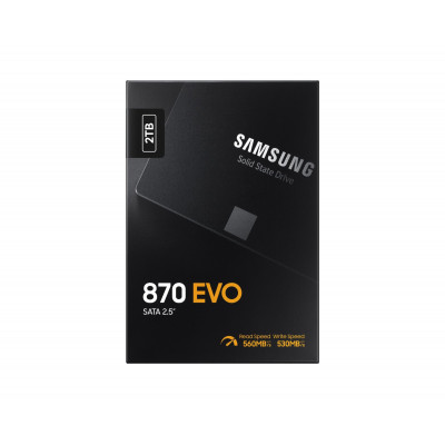 Твердотельный накопитель SSD 2Tb SATA 6Gb/s Samsung 870 EVO, TBW 1200, R560MB/s, W530MB/s