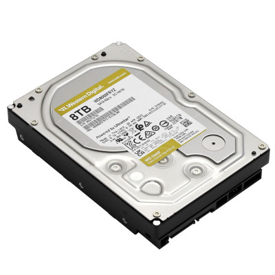 Жесткий диск HDD 8Tb SATA 6Gb/s Western Gold WD8005FRYZ 3.5” 7200rpm 256MB, 267MB/s, TBW 550TB/y