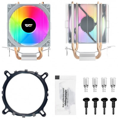 Кулер для процессора DarkFlash ICE200 Pro, 105W, RGB, LGA 115x//775/1700, AM5/AM4, 1800RPM, Fan 90cm