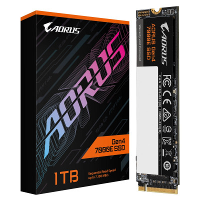Твердотельный накопитель SSD 1Tb PCIe 4.0 GIGABYTE AG470E1TB AORUS Gen4 7000E 1TB, NVMe, M2 2280