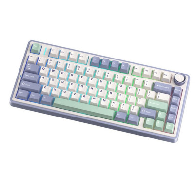 Клавиатура AULA F75, Cedar Green, mechanical, Gray Wood V3, EN/RU/KZ, 2.4/BT/USB-C