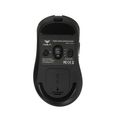 Мышь AULA SC900 Pro Black, PAW3395, 2.4G/BT/Wired, 400mah, 8K-8K, 62g
