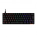 Клавиатура Meetion MK005 Black, Mechanical, Blue switch, 61 keys EN/RU/KZ, Cable USB-C