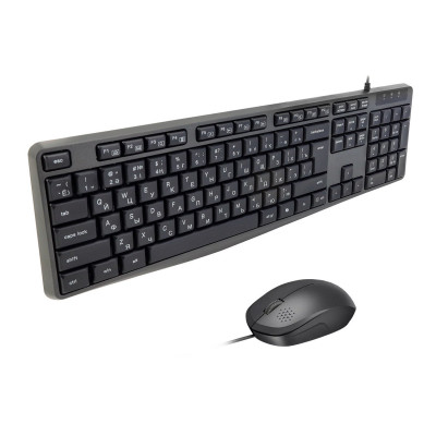 Клавиатура+мышь Meetion C235 Black, 104 keys, EN/RU/KZ, 1.5 m, 1200DPI, 1.5 m, USB