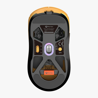 Мышь Meetion GW24 White, Wireless, Оптическая, 8000DPI, 600mAh, 5 Button, USB-C, 2.4 GHz/BT