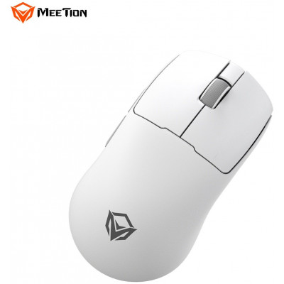 Мышь Meetion GW40 Pro White, Wireless, Оптическая, 7200DPI, 26000fps, 230mAh,6 Button,USB, 2.4GHz/BT