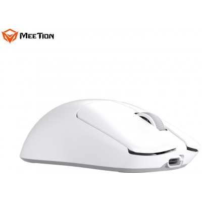 Мышь Meetion GW40 Pro White, Wireless, Оптическая, 7200DPI, 26000fps, 230mAh,6 Button,USB, 2.4GHz/BT