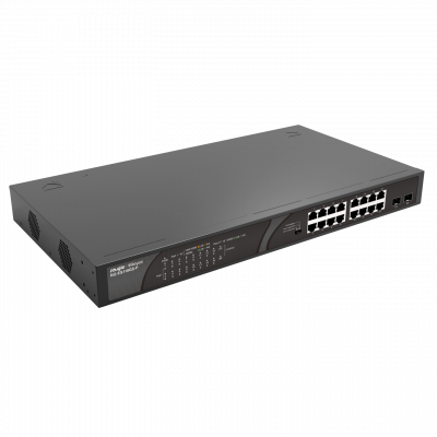 Коммутатор неуправляемый Reyee RG-ES118GS-P, 16Gb x PoE, 2 SFP Uplink, PoE 247W Коммутатор неуправляемый Reyee RG-ES118GS-P, 16Gb x PoE, 2 SFP Uplink, PoE 247W