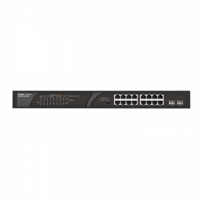 Коммутатор неуправляемый Reyee RG-ES118GS-P, 16Gb x PoE, 2 SFP Uplink, PoE 247W Коммутатор неуправляемый Reyee RG-ES118GS-P, 16Gb x PoE, 2 SFP Uplink, PoE 247W