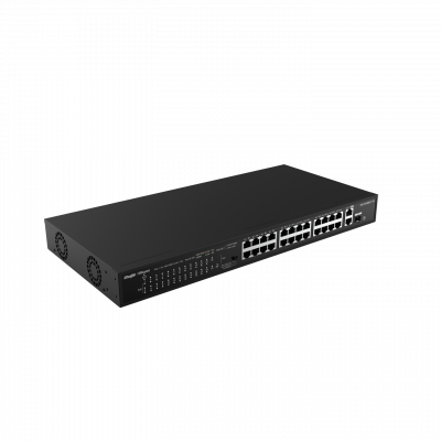 Коммутатор неуправляемый Reyee RG-ES126S-P V2, 24 x 10/100 PoE, 1Gb+1Gb/SFP Uplink , PoE 370W Коммутатор неуправляемый Reyee RG-ES126S-P V2, 24 x 10/100 PoE, 1Gb+1Gb/SFP Uplink , PoE 370W