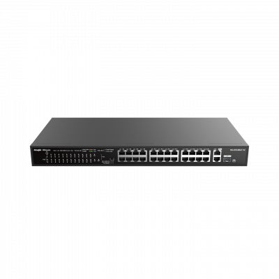 Коммутатор неуправляемый Reyee RG-ES126S-P V2, 24 x 10/100 PoE, 1Gb+1Gb/SFP Uplink , PoE 370W