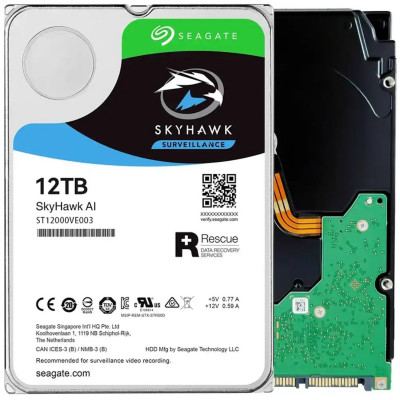 Жесткий диск HDD 12 Tb SATA 6Gb/s Seagate SkyHawk AI ST12000VE003 3.5” 7200rpm 512MB cache