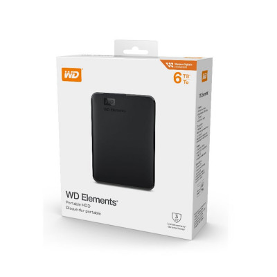 Внешний SSD диск 6Tb, WD Elements Portable WDBHJS0060BBK-WESN, 2'50 Внешний SSD диск 6Tb, WD Elements Portable WDBHJS0060BBK-WESN, 2'50