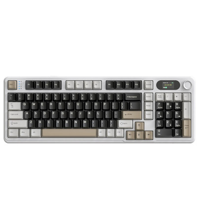 Клавиатура Attack Shark X98 PRO Cheese White, Mechanical, 99 keys, 2.4/BT/USB-C, EN/RU/KZ, 4000mAh Клавиатура Attack Shark X98 PRO Cheese White, Mechanical, 99 keys, 2.4/BT/USB-C, EN/RU/KZ, 4000mAh