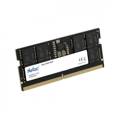 Модуль памяти для ноутбука Netac Basic NTBSD5N48SP-16, DDR5 SODIMM, 16Gb, 4800MHz, C40 Модуль памяти для ноутбука Netac Basic NTBSD5N48SP-16, DDR5 SODIMM, 16Gb, 4800MHz, C40