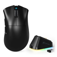 Мышь Attack Shark V3 PRO Black, PAW3311, 25000 DPI, 2.4/BT/USB-C, 100 Million Clicks, 500mAh, 62±3g Мышь Attack Shark V3 PRO Black, PAW3311, 25000 DPI, 2.4/BT/USB-C, 100 Million Clicks, 500mAh, 62±3g