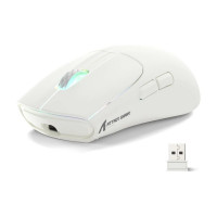 Мышь Attack Shark X5 White, PAW3212, 4000 DPI, 2.4/BT/USB-C, 4 Million Clicks, 300mAh, 49±3g