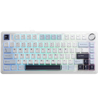Клавиатура AULA F75 Blue+White+Purple, mechanical, Reaper switch, 80 keys EN/RU/KZ, 2.4/BT/cable