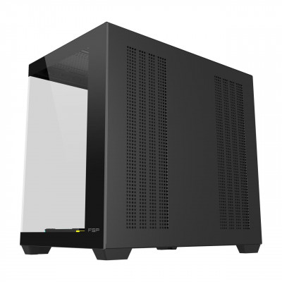 Компьютерный корпус FSP M341-BA, Без БП, 2xUSB3.0/Type-C, 7xARGB 120mm, 2xGlass, Black, ATX