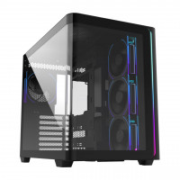 Компьютерный корпус FSP M580 Plus, Без БП, 2xUSB3.0/Type-C, 4xARGB 120mm, Curved Glass, Black, ATX Компьютерный корпус FSP M580 Plus, Без БП, 2xUSB3.0/Type-C, 4xARGB 120mm, Curved Glass, Black, ATX