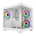 Компьютерный корпус FSP S140-WA, Без БП, 1xUSB3.0/2xUSB2.0, 3xARGB 120mm, Glass, White, mATX(SFF)