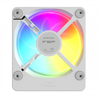 Кулер для корпуса FSP ZenFAN, 120x140x25mm, 800-1600rpm, Digital Display(RPM & Temperature), White