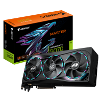 Видеокарта GIGABYTE AORUS GeForce RTX 5070 MASTER 12G, 12Gb/192bit, 1хHDMI+3xDP, PCIe5.0