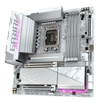 Материнская плата GIGABYTE B860M AORUS ELITE WIFI6E ICE, LGA1851, 4xDDR5, 2xHDMI+DP, 3xM.2, mATX