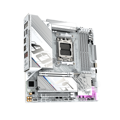 Материнская плата GIGABYTE X870M AORUS ELITE WF7 ICE, AM5, X870, 4xDDR5, 2xHDMI+2xUSB4, 2xM.2, mATX