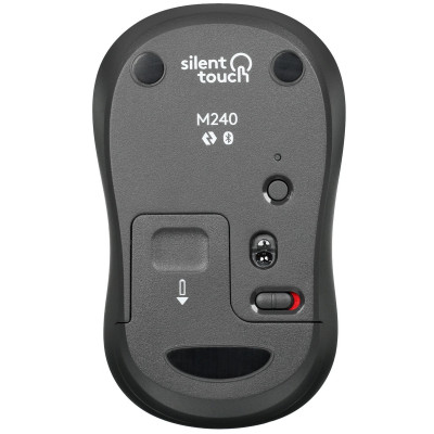 Мышь Logitech M240 Silent, Оптическая, 4000DPI, 1xAA, BT, Графит Мышь Logitech M240 Silent, Оптическая, 4000DPI, 1xAA, BT, Графит