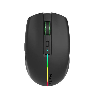 Мышь Meetion BTM002 Black, Wireless, Оптическая, 1600DPI, 5 Button, Аккумуляторная, USB, 2.4 GHz/BT