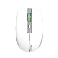 Мышь Meetion BTM002 White, Wireless, Оптическая, 1600DPI, 5 Button, Аккумуляторная, USB-, 2.4 GHz/BT