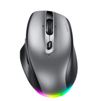 Мышь Meetion BTM007 Gray, Wireless, Оптическая, 2400DPI, 5 Button, 650mAh , USB-C, 2.4 GHz/BT Мышь Meetion BTM007 Gray, Wireless, Оптическая, 2400DPI, 5 Button, 650mAh , USB-C, 2.4 GHz/BT