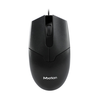 Мышь Meetion M360 Black, Оптическая, 1000DPI, 3 Button, USB, кабель 1.5 м, Проводная, Чёрный